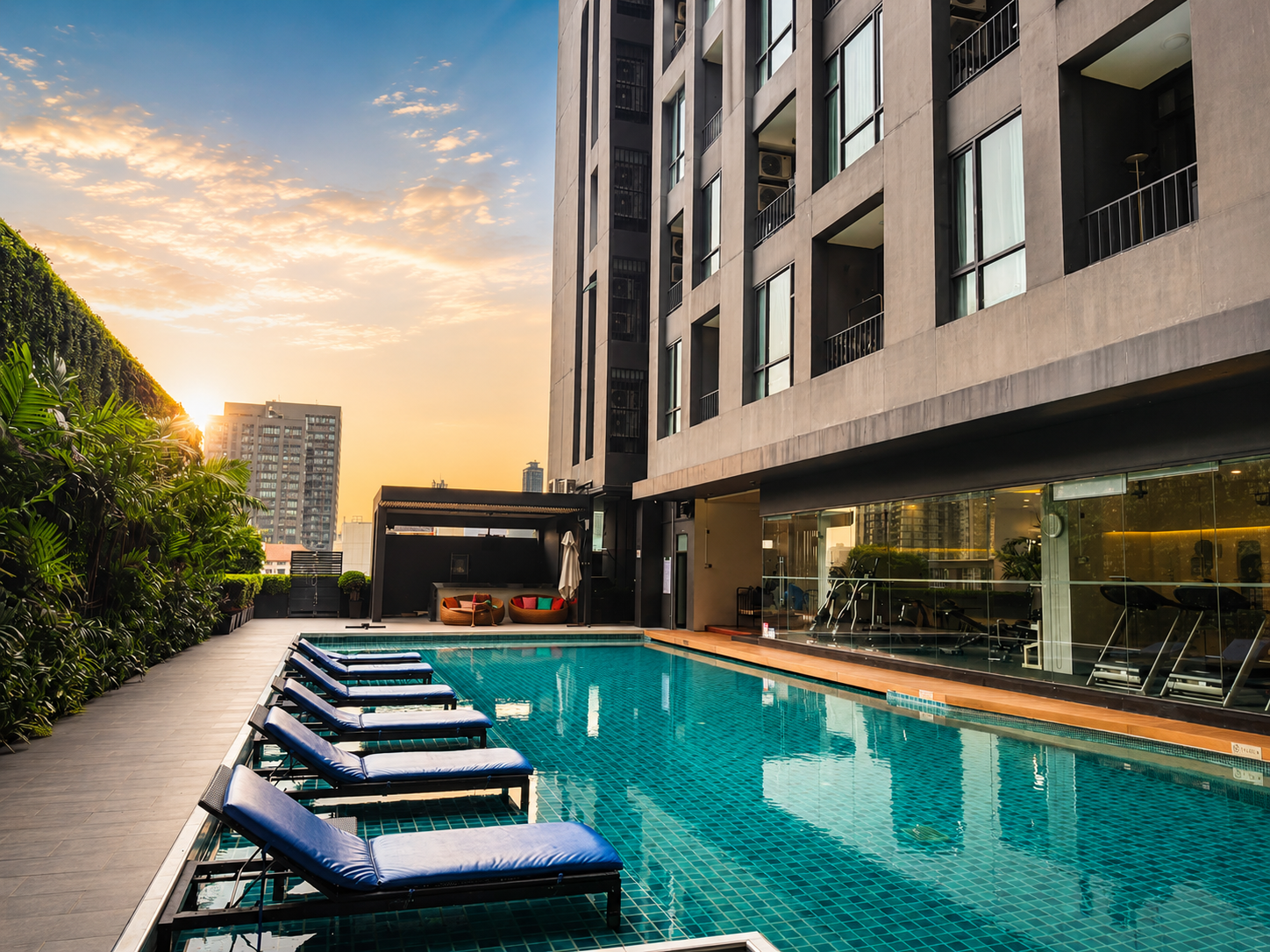 24th-Floor King Bed · Balcony, Pool, Gym — managed short-term rental in Bangkok
