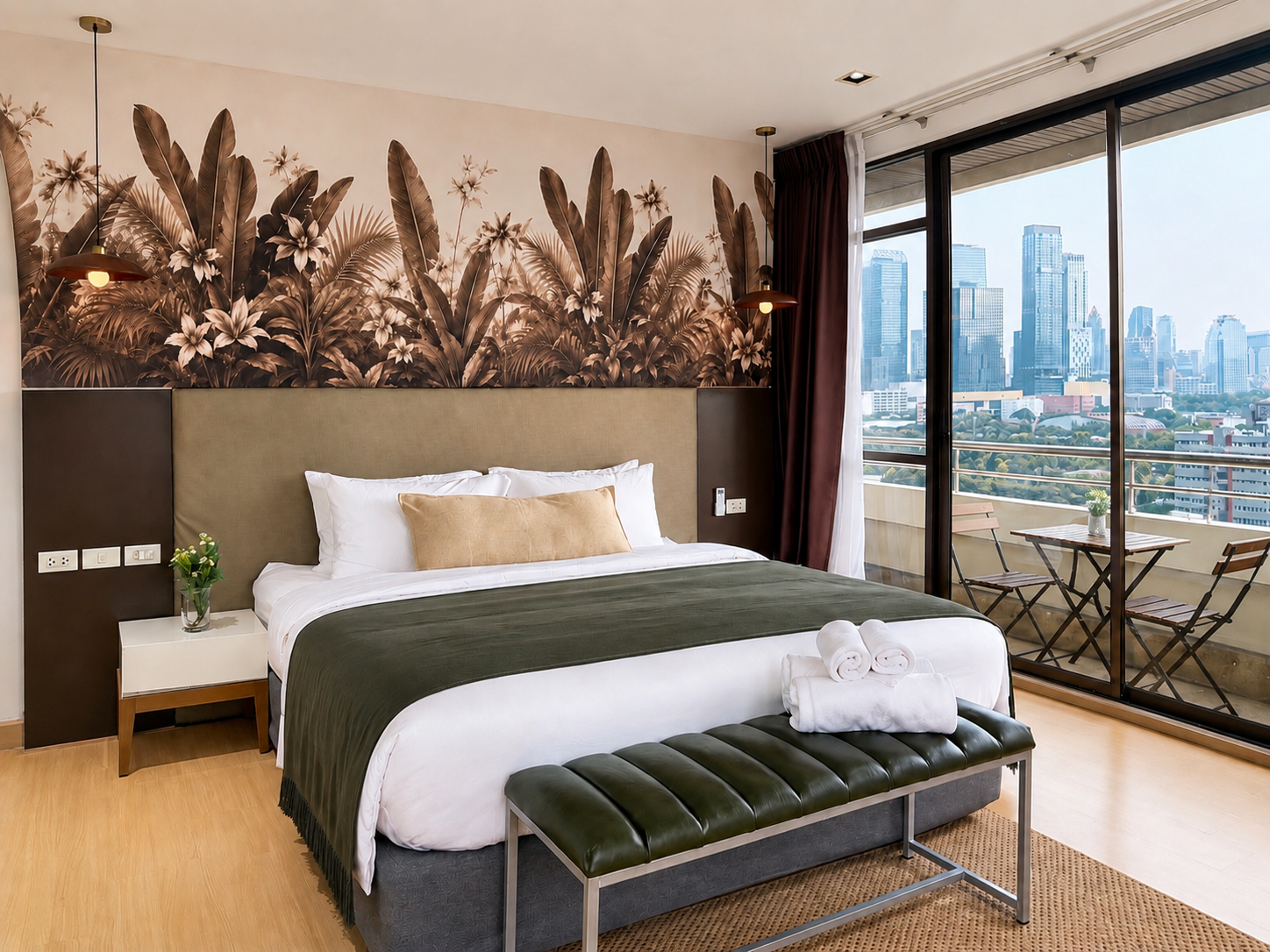 TWO King Bed, Park, BTS 5min | Parking, Fast WiFi — managed short-term rental in Bangkok